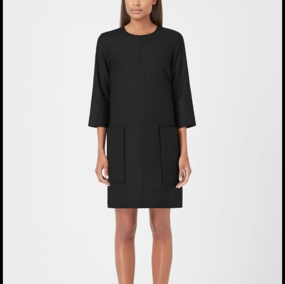 COS Black Long Sleeve Dress